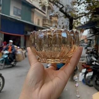 Hũ thố thủy tinh đựng mứt thủy tinh pha lê đẹp, sang ảnh chụp thật