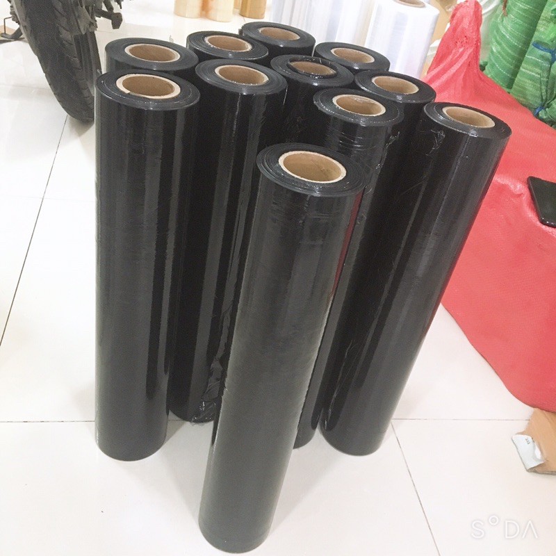 Màng PE,màng chít 2.2kg màu đen, khổ 50cm lõi giấy 300gram