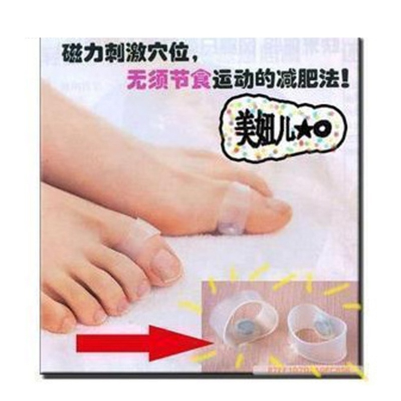 2 Nhẫn Silicone Có Nam Châm Đeo Ngón Chân Tiện Lợi