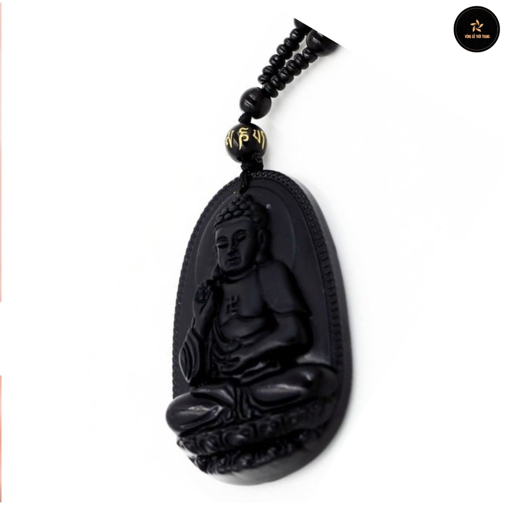 💥PHẬT BẢN MỆNH💥Chuỗi dây chuyền mặt Phật A DI ĐÀ - Hợp mệnh người tuổi Tý, tuổi Hợi 💥MÀU ĐEN💥