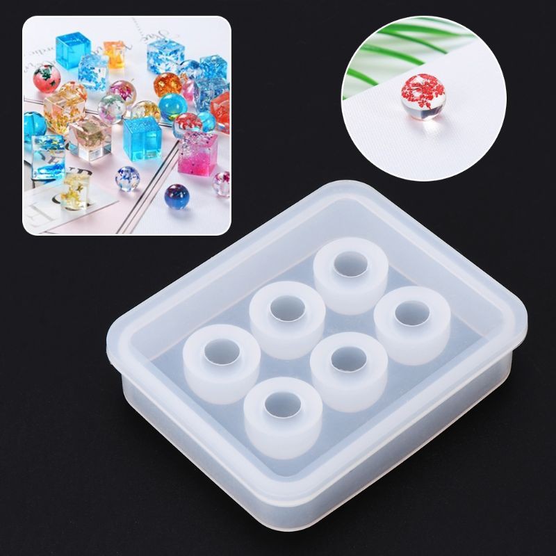 RUNღღSilicone Mold 12mm Ball 3D DIY Jewelry Necklace Pendant Making Tools Epoxy Resin Crafts Cake