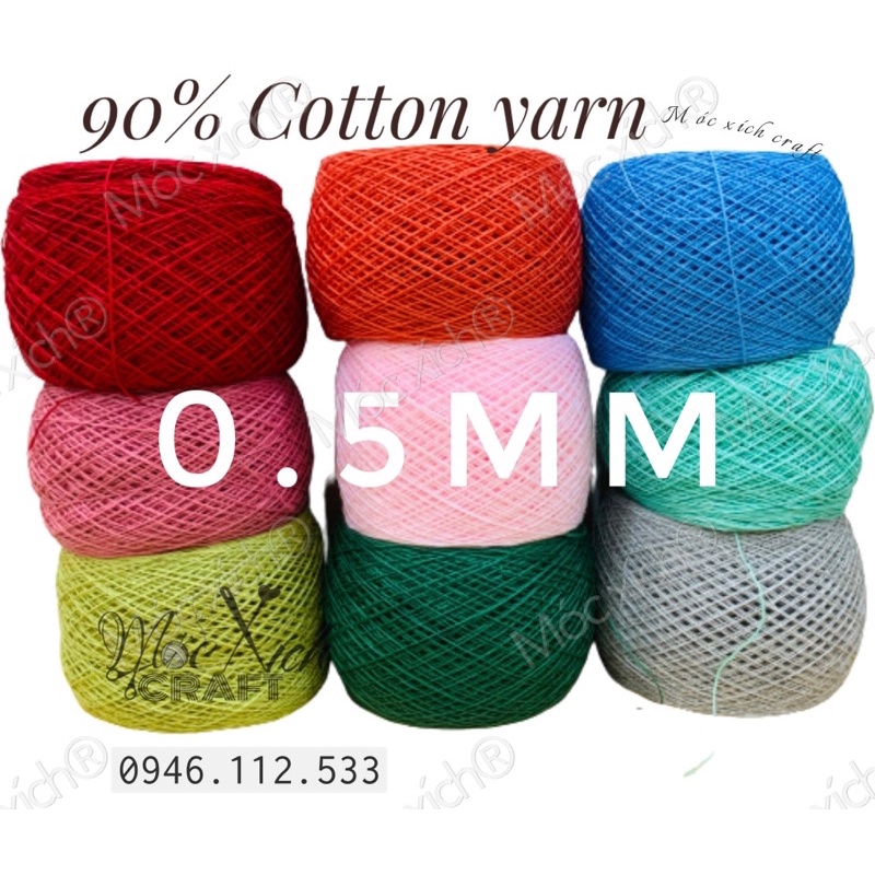 Sợi cotton 90% 0.5mm
