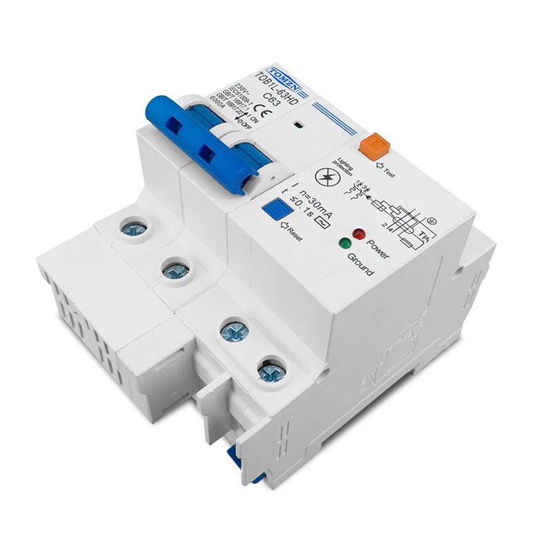 Cầu Dao Chính TOMZN Với Bộ Bảo Vệ RCBO MCB Bảo Vệ Lightning-Protection SPD