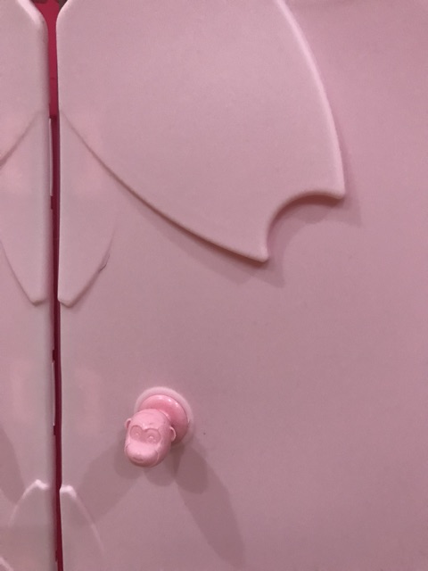 HÀNG SIÊU CẤP- TỦ NHỰA GHÉP 6 Ô THÂN SÂU 47cm. Cửa đúc hoa hồng coa núm hình khỉ siêu cute