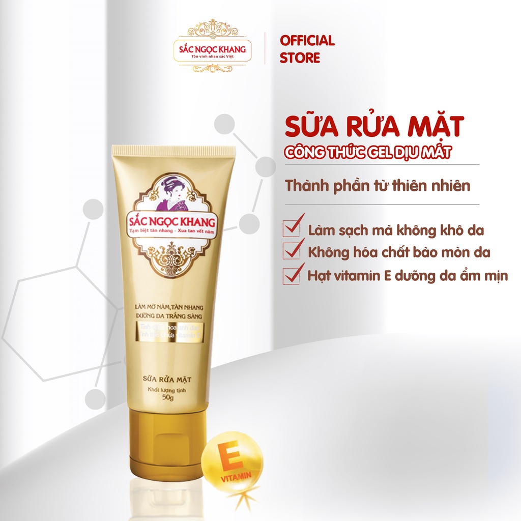 Sữa Rửa Mặt Sắc Ngọc Khang 50g