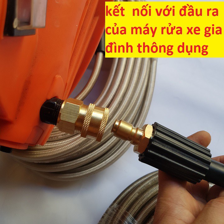 Khớp nối nhanh, Khớp nhanh máy rửa xe ren 22mm, Chống xoắn dây rửa xe (Ren bi 22mm)