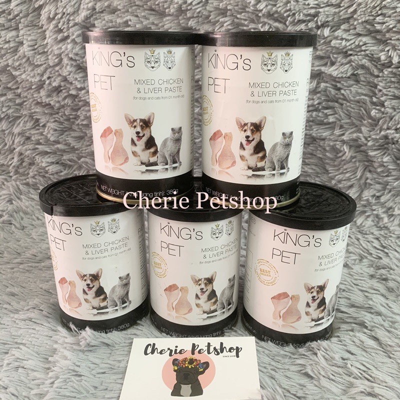 Pate Hỗn Hợp Gà King’s Pet lon 380g thức ăn cho chó mèo