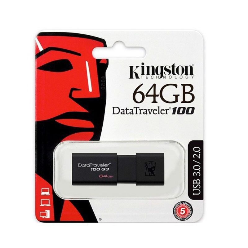 USB Kingston DT100G3 64Gb chuẩn 3.0 - Hàng cao cấp Chính Hãng bảo hành 5 năm