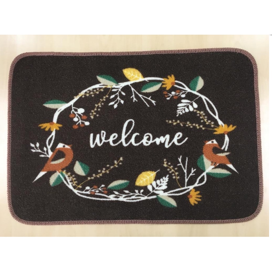 Thảm lau chân Carmi Welcome 45x65 cm Công Nghệ Hàn Quốc