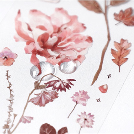 Cuộn Băng Keo Họa Tiết Hoa Lá Trang Trí Thủ Công