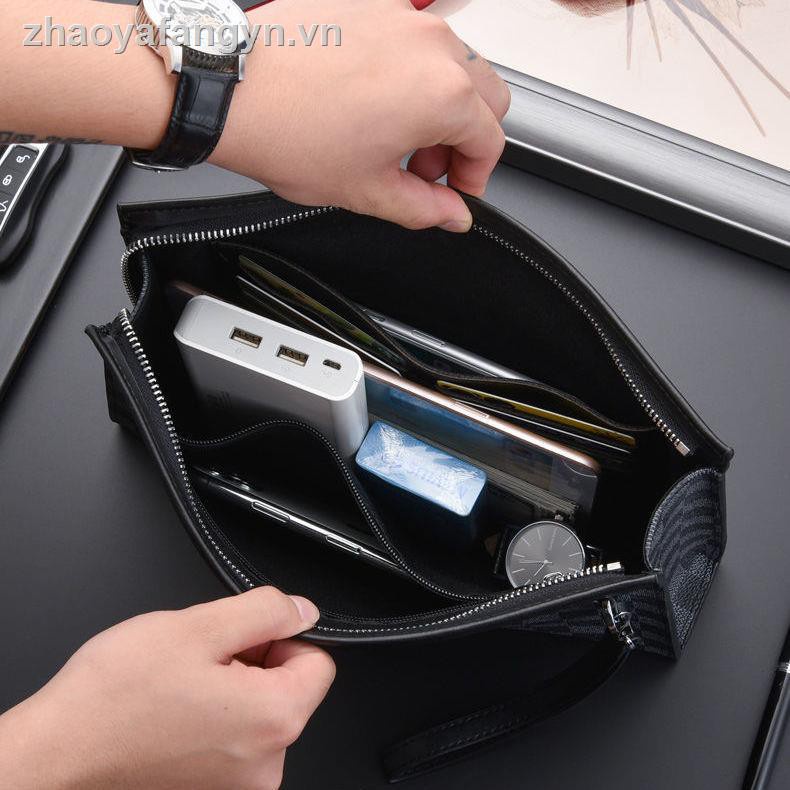 Ví nam cầm tay hàng quảng châu cao cấp chống nước, đựng vừa  ipad