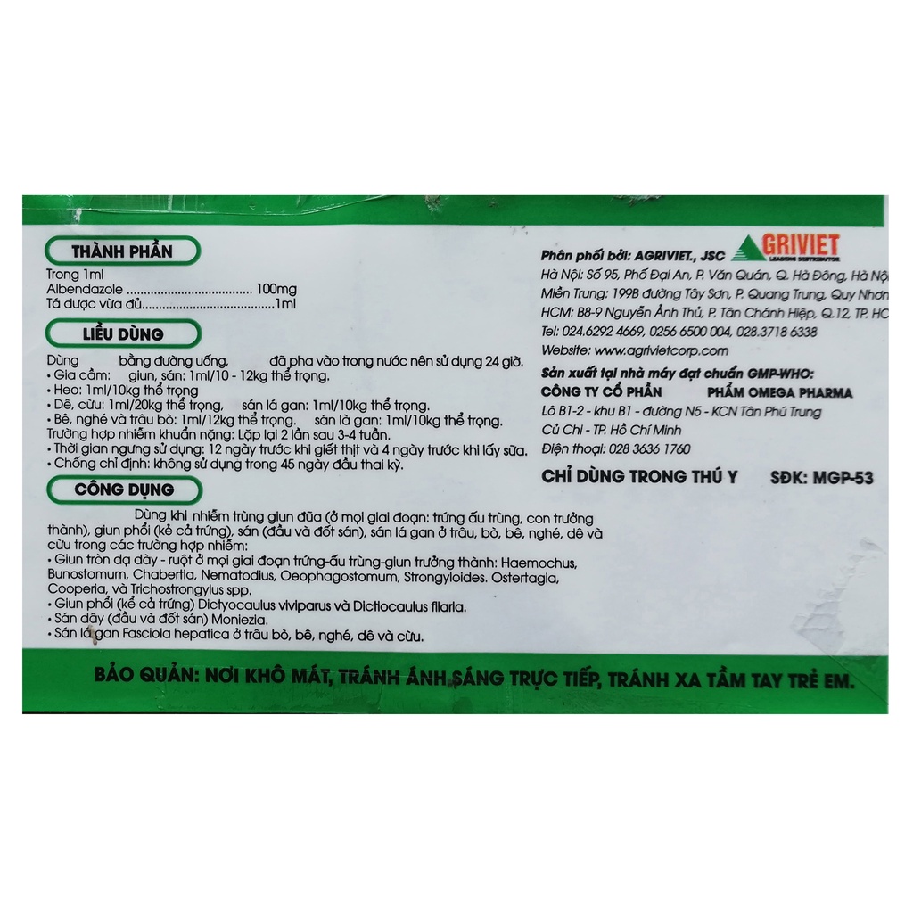 1 lọ FUGACA 100ml Chuyên dùng cho vật nuôi, gia súc, gia cầm, trâu bò, ngựa lợn, dê, cừu, chó, mèo, chim cảnh; Bát ăn