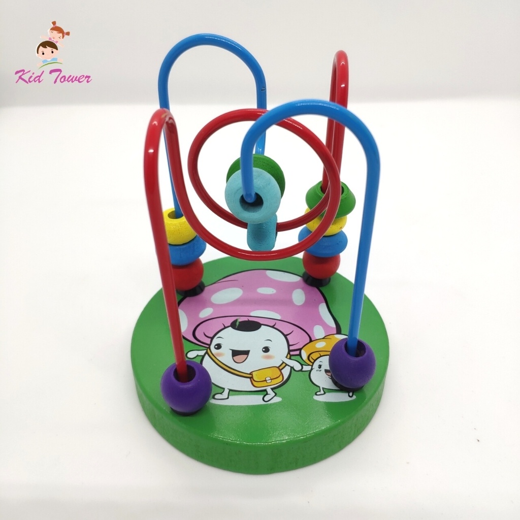 Luồn hạt gỗ cho bé giúp bé luyện khéo tay kiên nhẫn phát triển trí tuệ