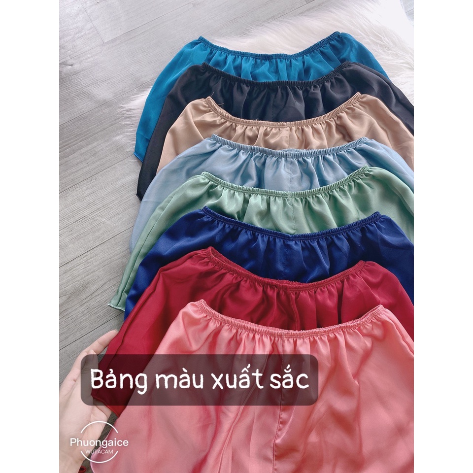 Đồ bộ sexy nữ, bộ ngủ hai dây bản to hai tầng satin chất satin mềm mịn- Phuongaliceshop