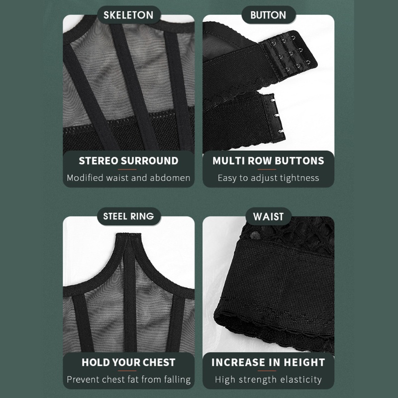 Áo Lót Corset Màu Đen Có Hình Tranh Sơn Dầu Cho Nữ