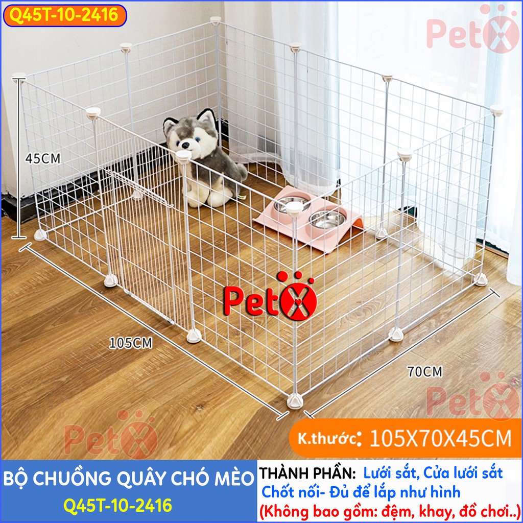 Quây chuồng chó mèo lắp ghép nuôi thú cưng sơn tĩnh điện giá rẻ-9