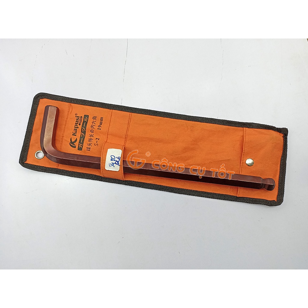 Lục giác đầu bi (14mm,17mm,19mm) Kapusi chữ L xi nâu