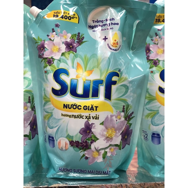 Nước Giặt Surf Túi 3.5kg hương ( hoa cỏ diệu kỳ/ sương mai tươi mát)