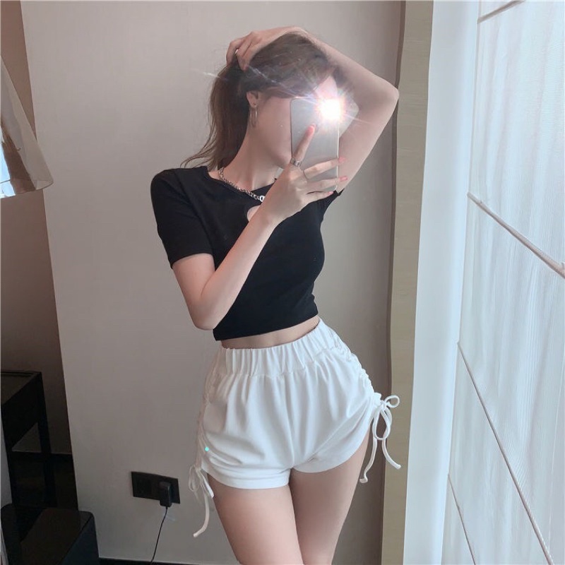 QUẦN RÚT DÂY ÔM BODY TẬP GYM Q1
