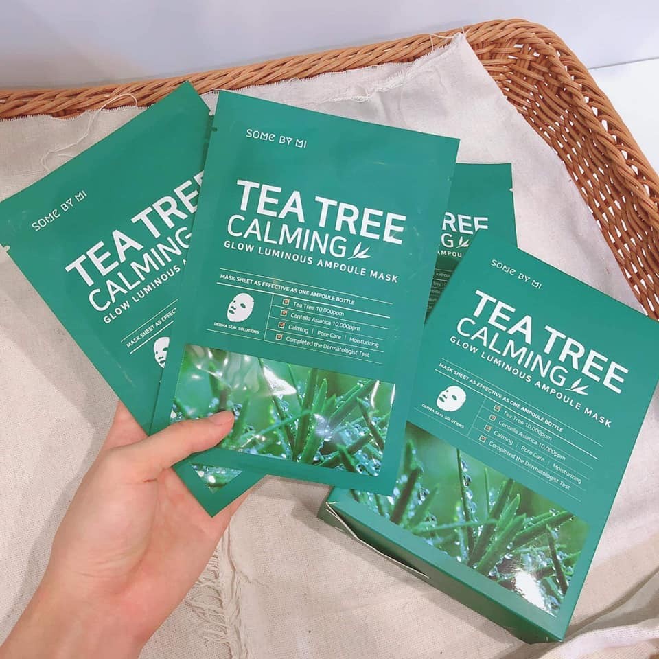 10 Miếng Mặt Nạ Tràm Trà Giảm Mụn Some By Mi Tea Tree Calming Sheet Mask 25g