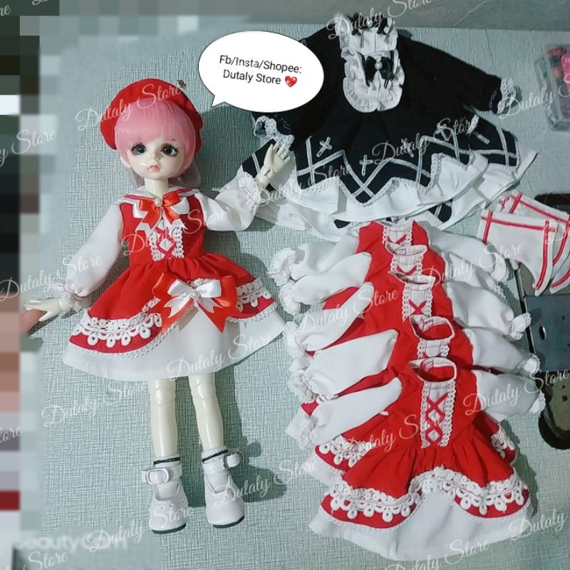 BJD 03 - trang phục váy xinh, đáng yêu dành cho búp bê bjd 1/6 và 1/4