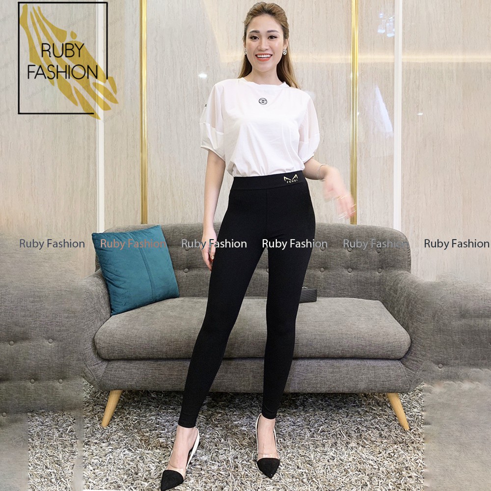 Quần legging nữ Ruby Fashion cạp cao gen bụng, vải co giãn, mặc tôn dáng | BigBuy360 - bigbuy360.vn