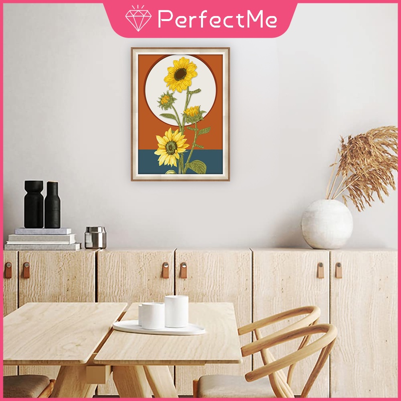 Bộ 1 Tranh Đính Đá Tự Làm Hình Hoa Hướng Dương Kích Thước 30 X 40 Cm