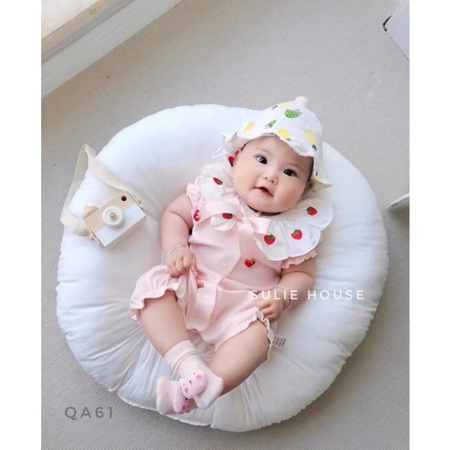 Body hồng quả dâu thắt nơ - QA61
