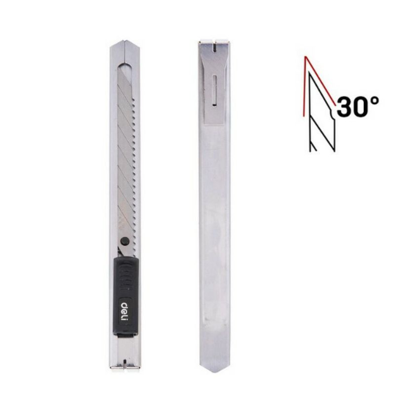 Dao Chuốt Chì, Dao Rọc Giấy Lưỡi 30 độ Deli 2025