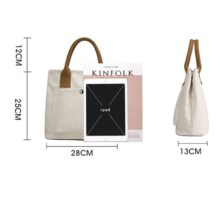 Túi Xách Nữ Vải Bạt Thời Trang Hàn 2021