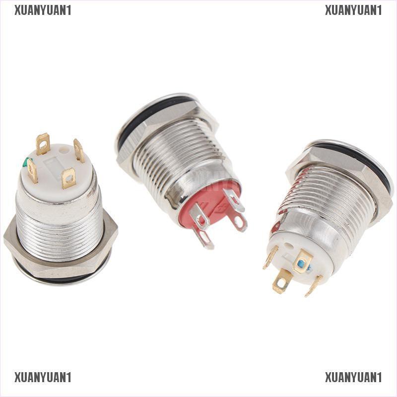 [XUANYUAN1] Công Tắc Nút Nhấn Bằng Kim Loại 12MM 3v