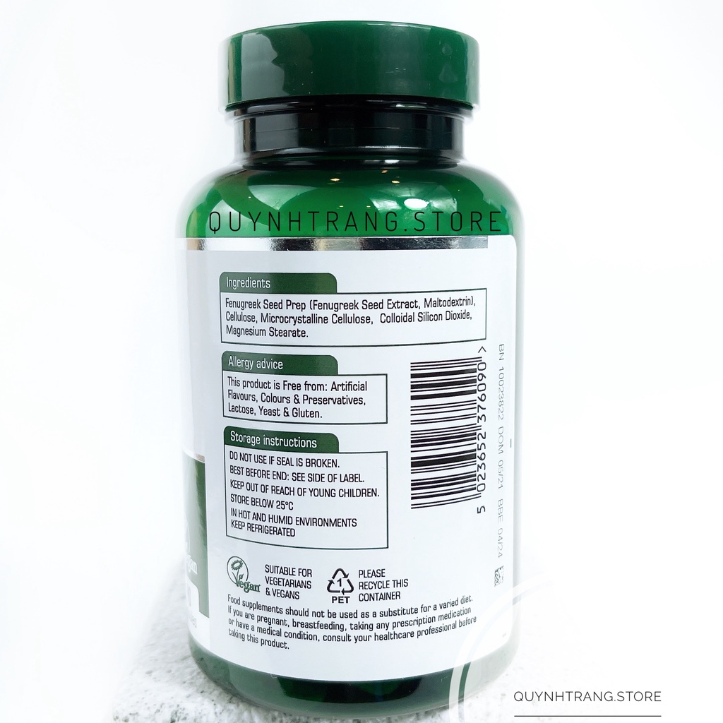 Lợi sữa cỏ cà ri Nature Aid Fenugreek Anh / Natures Aid UK