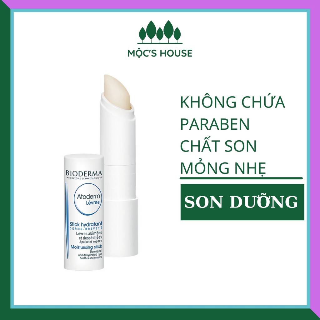 Son Dưỡng Bioderma Atoderm Levres Stick Hydratant - Chính Hãng Pháp