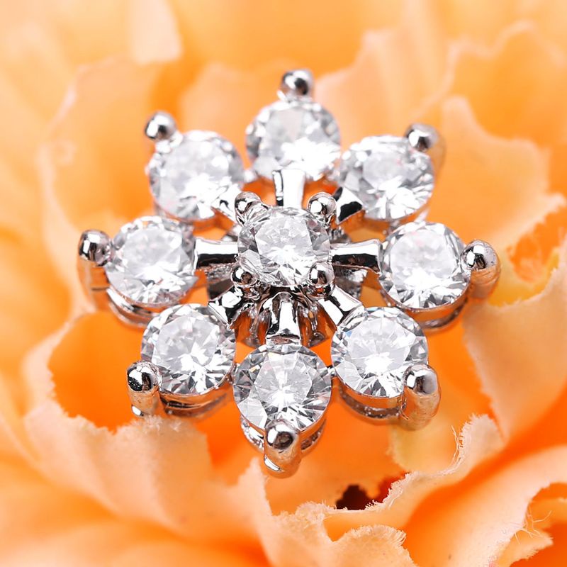 1 Nút Trang Trí Hình Vương Miện Tròn Lấp Lánh 14mm