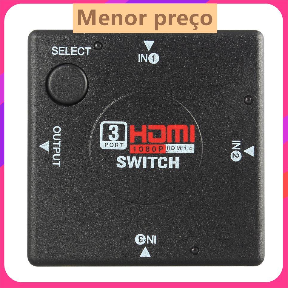 Video định nghĩa Bộ chuyển mạch mini 3 Cổng Bộ chuyển đổi HDMI cho HDTV PS3 1080P