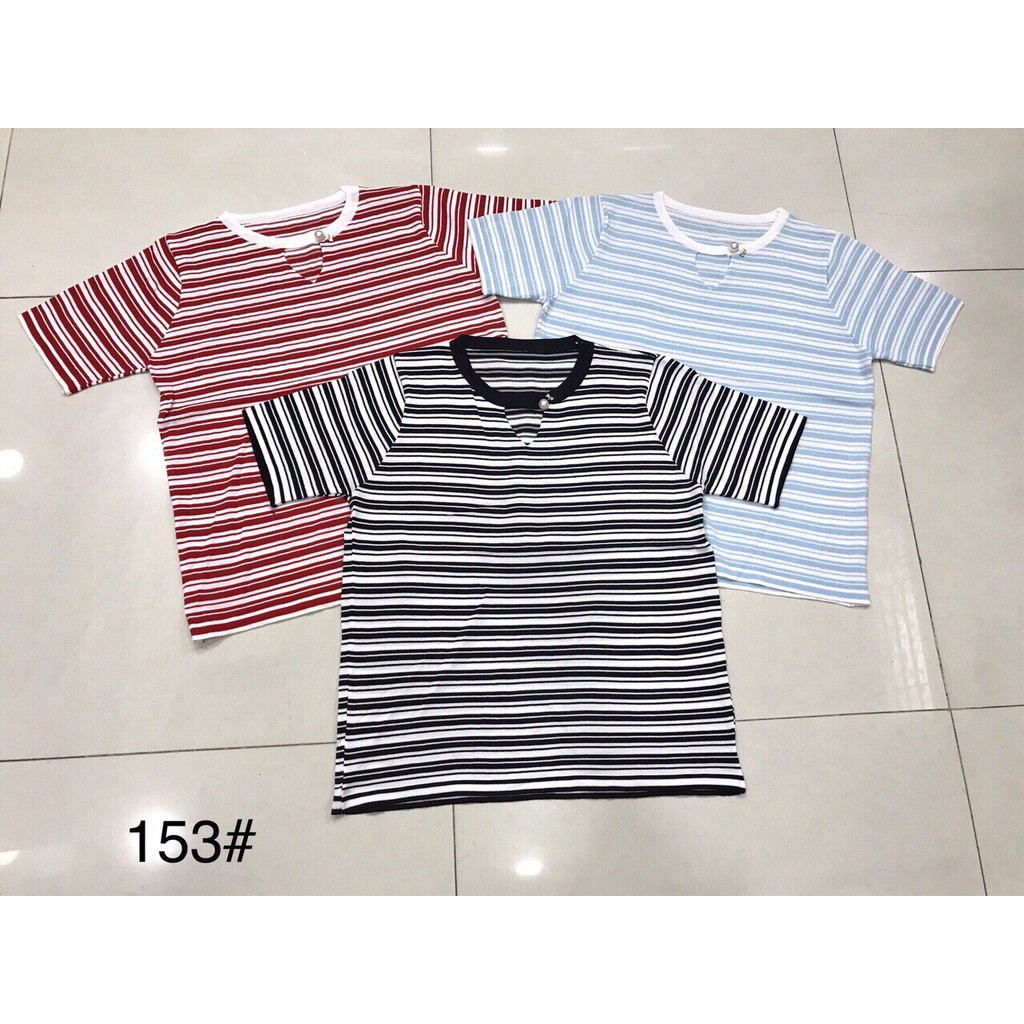 G02. 153. ÁO LEN KẺ CỔ GIỌT LỆ CÀI HẠT NGỌC