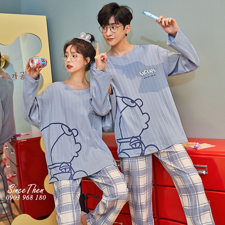 Đồ ngủ đôi nam nữ dài tay thun gân, Pyjama đôi nam nữ đẹp mùa đông - SInce Then