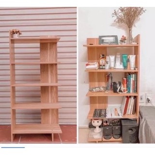 Kệ Sách Gỗ 5 Tầng - Kệ gỗ góc tường
