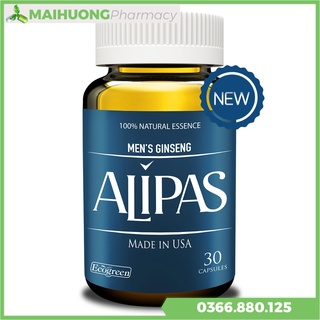 [Chính Hãng,Tem tích điểm mua 4 tặng 1] Sâm Alipas new hộp 30 viên , hỗ trợ tăng cường sinh lý cho nam giới.