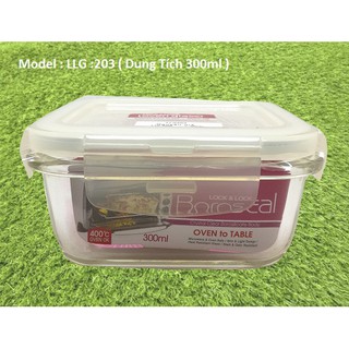 Hộp thủy tinh vuông Lock&Lock Clear LLG226 930ml & LLG203 300ML