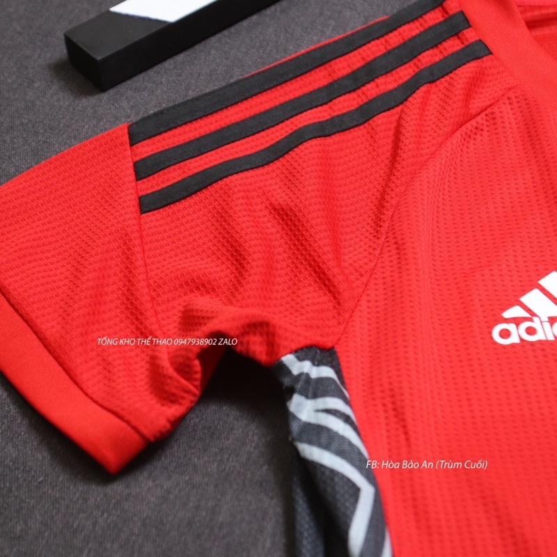 Bộ quần áo đá banh CLB MU Training màu đỏ 2023 hàng cao cấp Thailand