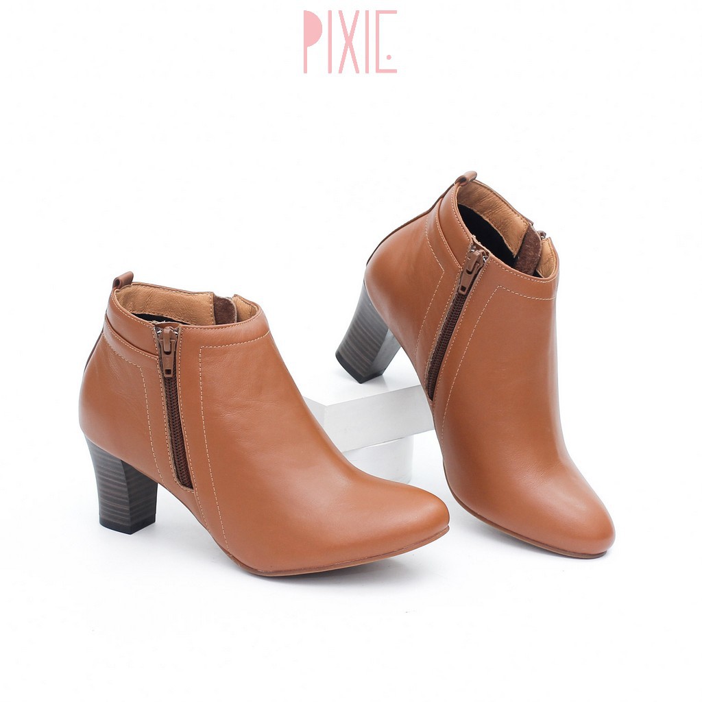 [Mã FASHIONMALLT4 giảm 15% đơn 150k] Giày Boot Cao Gót 6cm Gót Trụ Cổ Ngắn Pixie P039 | BigBuy360 - bigbuy360.vn