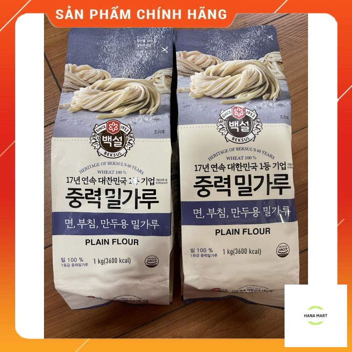 [Nhập Khẩu] Bột mì Hàn Quốc Beksul gói 1kg ( số 8, số 11, số 13) làm bánh bao, bánh nướng, bánh mì, đế pizza