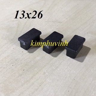 10 cái - nắp chụp sắt hộp 13x26mm - bịt nhựa đầu sắt hộp 13x26
