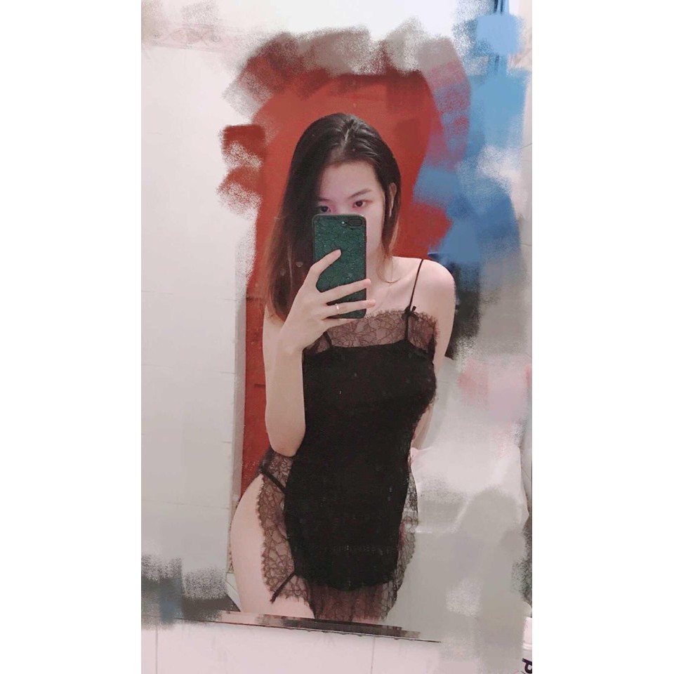 [BÍ KÍP HÂM NÓNG TÌNH YÊU] Váy ngủ lụa ren gợi cảm | BigBuy360 - bigbuy360.vn