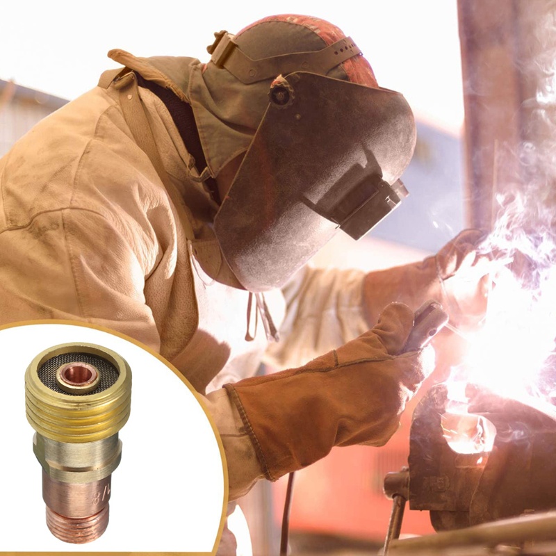 Set 4 Đầu Kẹp Ống Dẫn Khí Gas 17GL116 10N23S TIG SR WP 17 18 26 TIG Chuyên Dụng