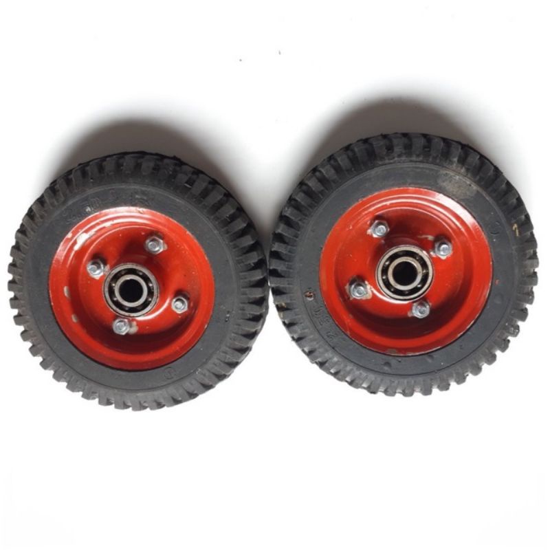 Bánh xe cao su  đỏ đúc đường kính 20cm có bi