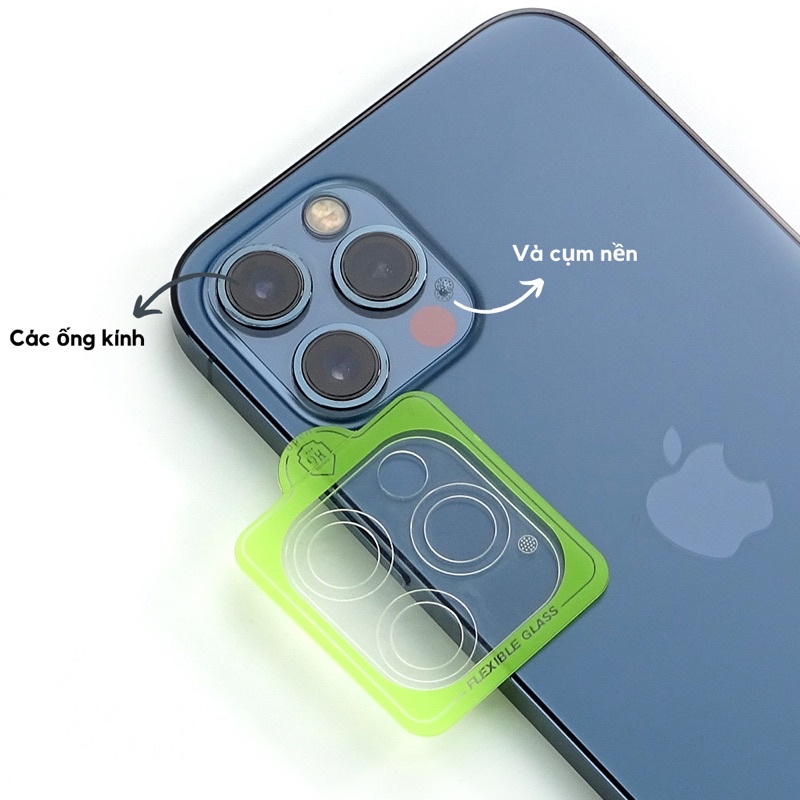 Kính cường lực dẻo bảo vệ camera dành cho ip11 đến 12promax