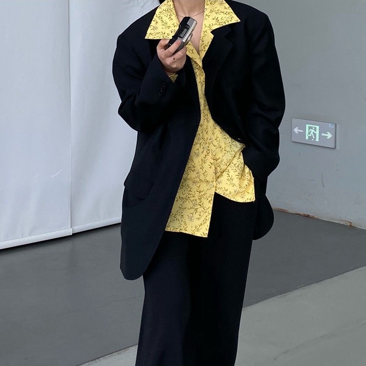 Áo khoác vest dáng rộng thời trang thanh lịch tinh tế cho nữ