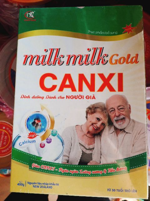 COMBO 3 hộp sữa Canxi loại hộp giấy 400g dành cho người lớn tuổi